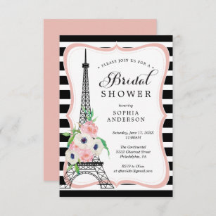 Paris Bridal Dusche Einladungskarte Eiffelturm Einladung