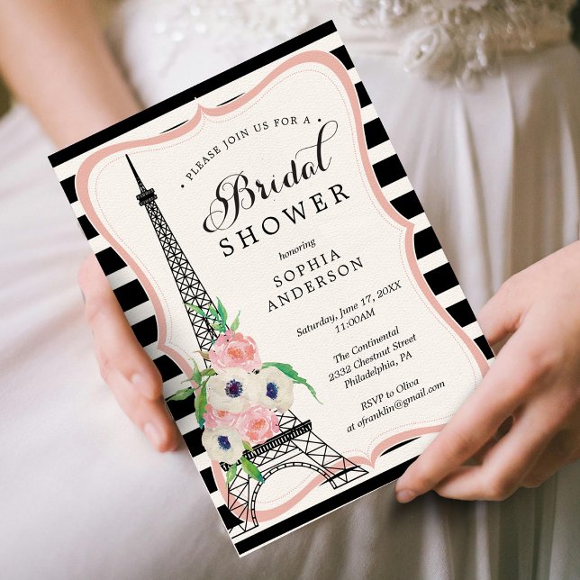 Paris Bridal Dusche Einladungskarte Eiffelturm Einladung (Von Creator hochgeladen)