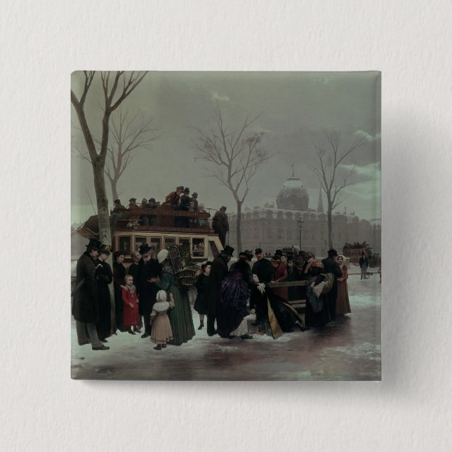 Paris-Bus-Unfall Button (Vorderseite)