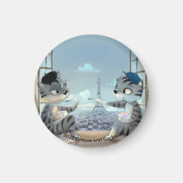 Paris by Day Circle Magnet (verschiedene Größen)