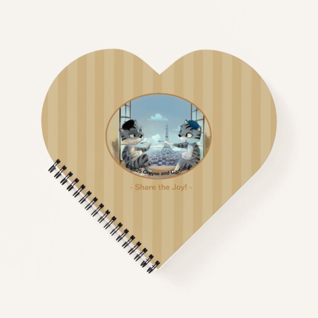 Paris by Day Heart Shaped Notebook - Joy Notizbuch (Vorderseite)