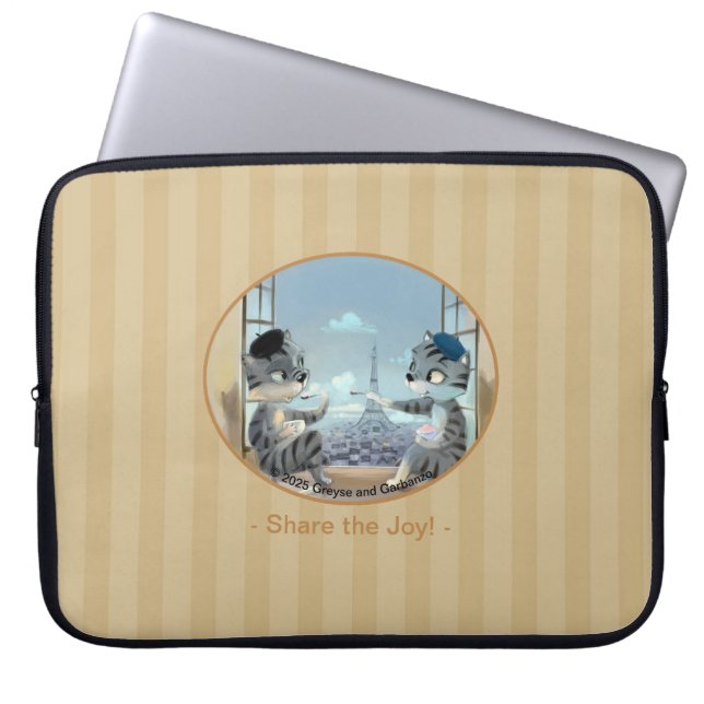 Paris by Day Laptop Sleeve - Freude (verschiedene  (Vorderseite)