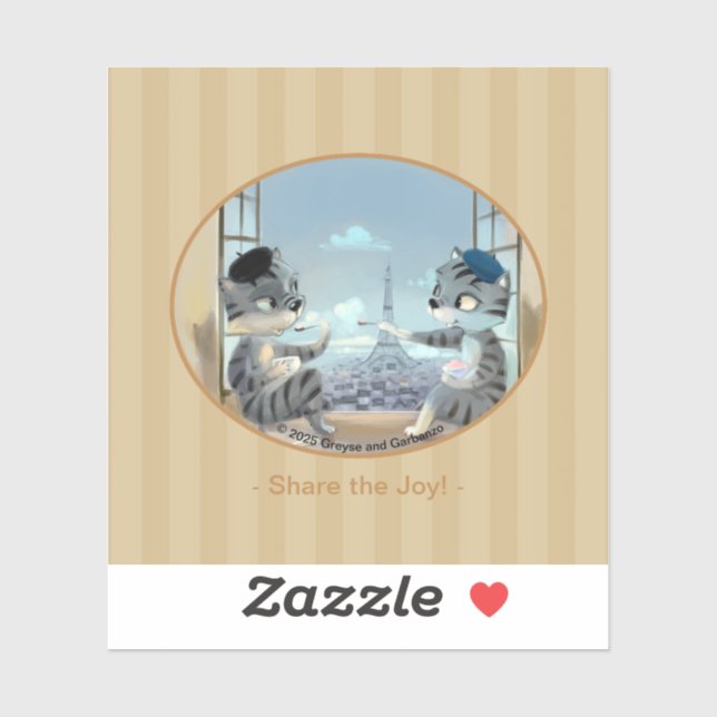 Paris by Day Vinyl Sticker - Joy (verschiedene Grö (Blatt)