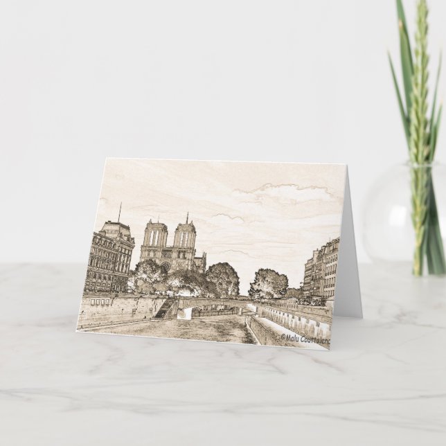 Paris by the Seine Greeting Card Karte (Vorderseite)