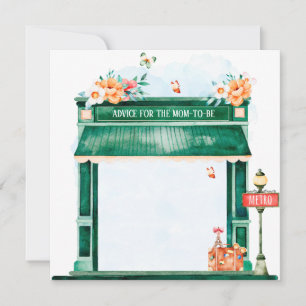 Paris Café Boulangerie Aquarell-Tipps für Mama Einladung