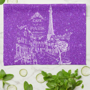 Paris Café Glitter Geschirrtuch