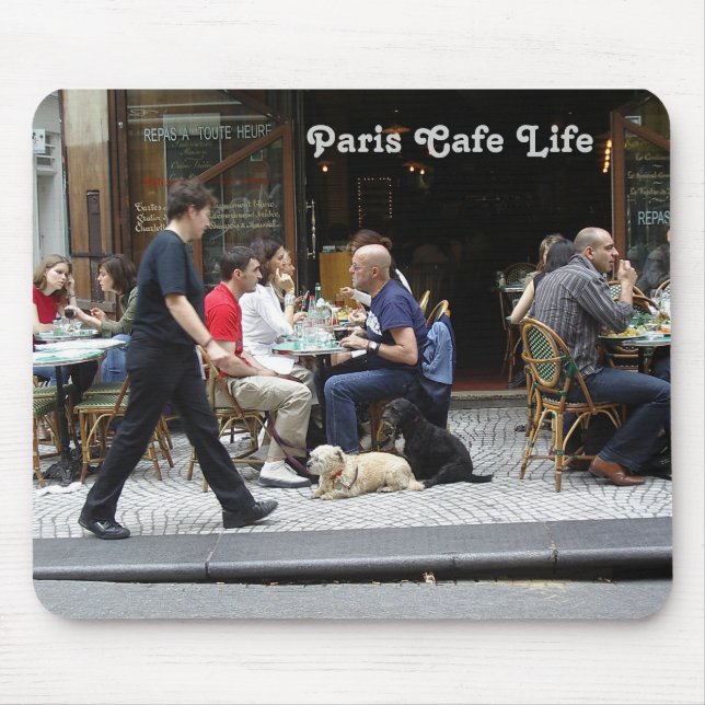 Paris-Café-Leben Mousepad (Vorne)