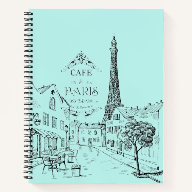 Paris Café-Notebook Notizbuch (Vorderseite)