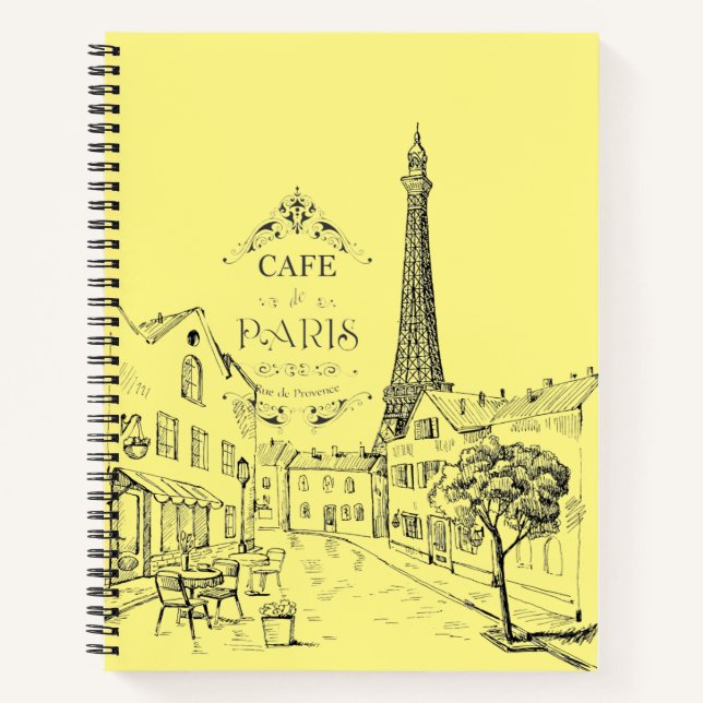 Paris Café-Notebook Notizbuch (Vorderseite)