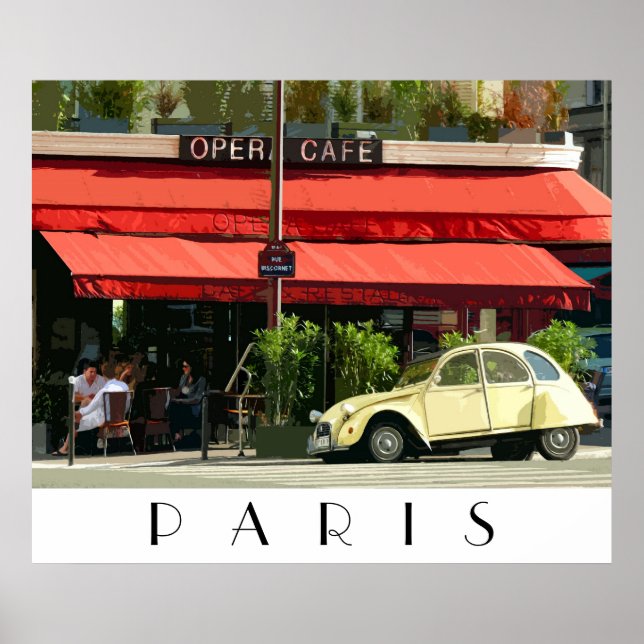 Paris Café Poster (Vorne)