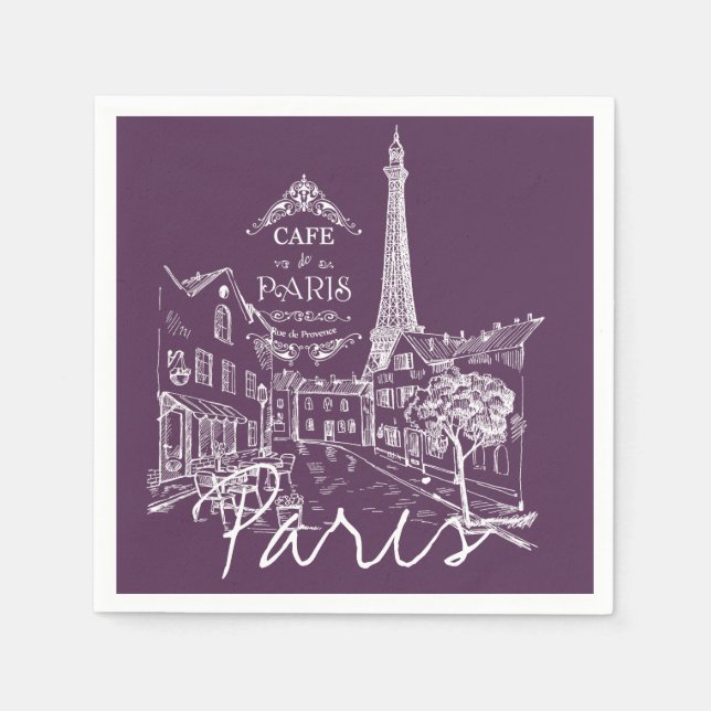 Paris Café  Serviette (Vorderseite)