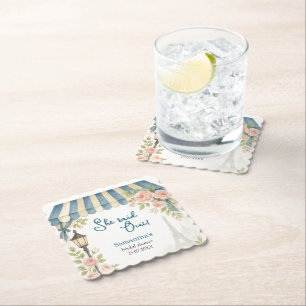 Paris Café Sie sagte Oui Junggesellinnenabschied  Untersetzer