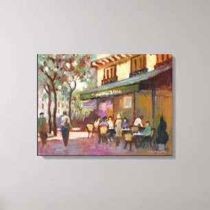 Paris Café Stretched Canvas Print Leinwanddruck