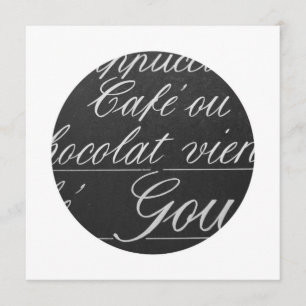 Paris-Café-Tafel-Menü-Zeichen Menükarte