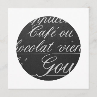 Paris-Café-Tafel-Menü-Zeichen Menükarte