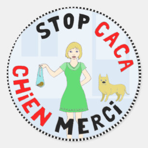 Paris, Capitale de la Crotte Runder Aufkleber