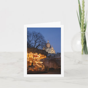 Paris Carousel Faltleere Grußkarte Karte