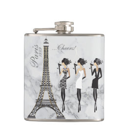 Paris Celebration Flask on Gray Marble Flachmann
