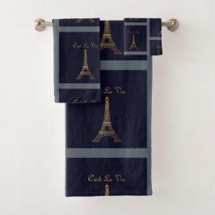 Paris: Cest La Vie Badhandtuch Set