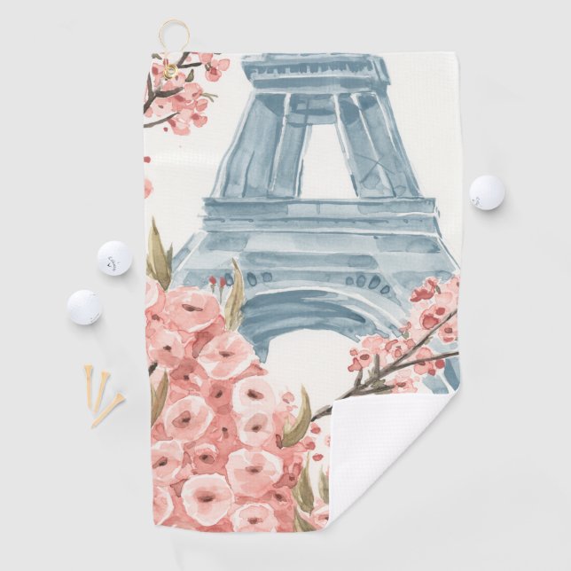 Paris Cherry Blossoms Golfhandtuch (Insitu)