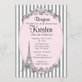 Paris Chic Einladung zur Dusche