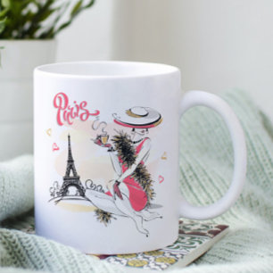 Paris Chic Modern modische Frau Kaffeetasse