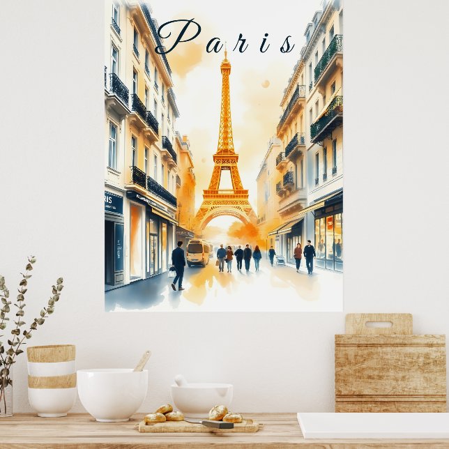 Paris City Poster (Küche)