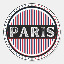 Paris City Pride Emblem – French Identity Runder Aufkleber