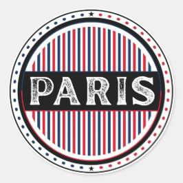 Paris City Pride Emblem – French Identity Runder Aufkleber