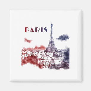 Paris City Skyline Eifel Tower Travel Frankreich Magnet