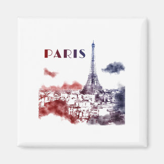 Paris City Skyline Eifel Tower Travel Frankreich Magnet