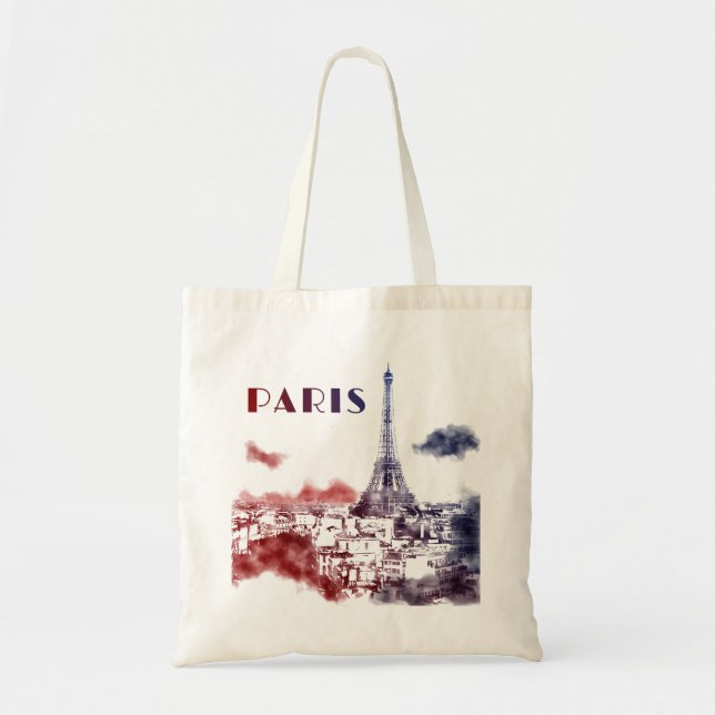 Paris City Skyline Eifel Tower Travel Frankreich Tragetasche (Vorne)
