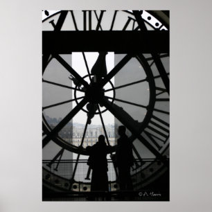 Paris Clock Poster
