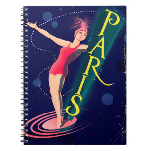 Paris Club Vintage-Reiseposter Notizblock