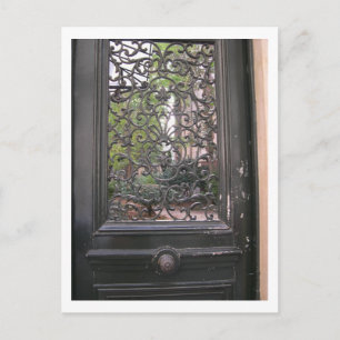 Paris Courtyard Door Postkarte