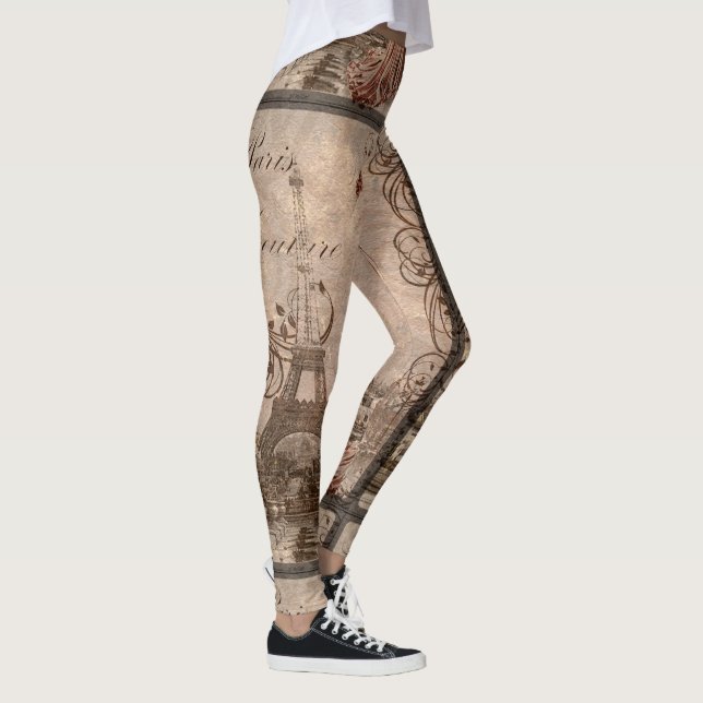 Paris-Couture-Frauen-Mode-Eiffel-Turm Legging Leggings (Rechts)