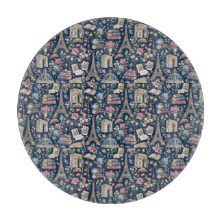 Paris Dark Icons Chic Design Schneidebrett