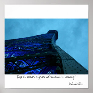 paris "Das Leben ist entweder ein großes Abenteuer Poster