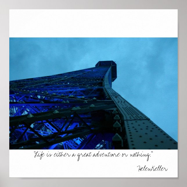 paris "Das Leben ist entweder ein großes Abenteuer Poster (Vorne)