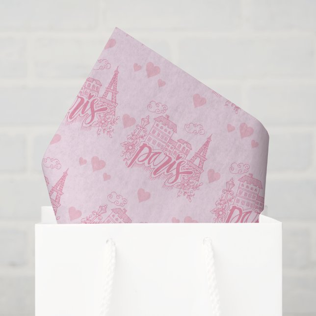 Paris Dekoratives Seidenpapier, Eiffelturm Seidenpapier (Geschenktüte)