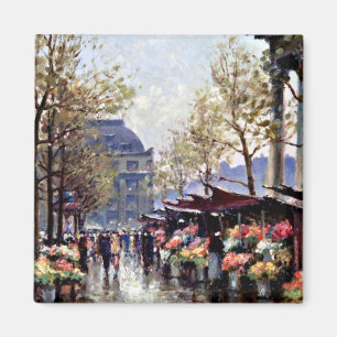 Paris, Der Blumenmarkt von La Madeleine Magnet