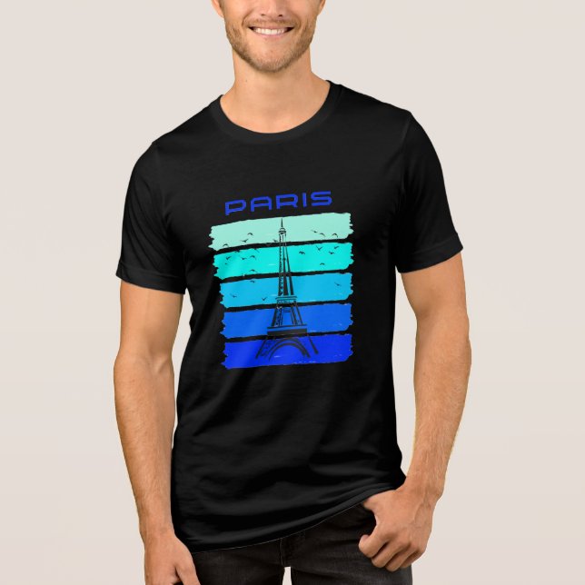 Paris Der Eiffelturm Tri-Blend Shirt (Vorderseite)