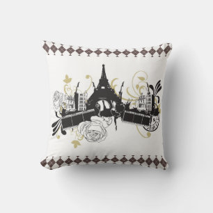 Paris Diamond Design Reversible Pillow Kissen
