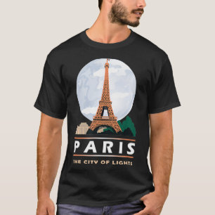 Paris Die City of Light Eiffel Tower Paris Night G T-Shirt