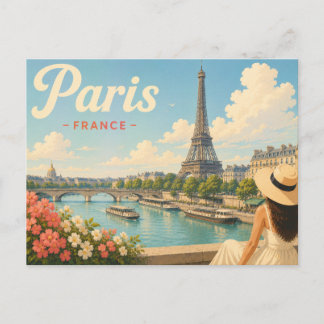 Paris - Die Dame mit dem Hut Reise-Postkarte  Postkarte