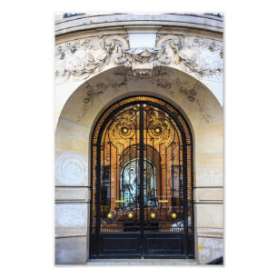 Paris Door Black and Gold Eisen and Glass - Fotodruck