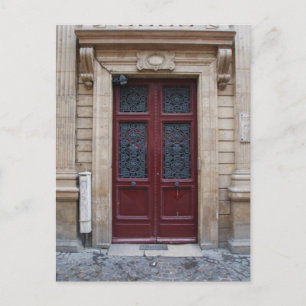 Paris Door Postcard Postkarte