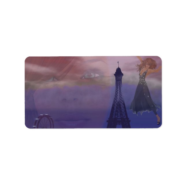 Paris Dreams Address Labels Adressaufkleber (Vorne)
