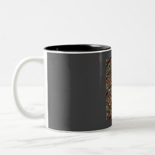 Paris Earthtone France City Map Abstrakt Poster Zweifarbige Tasse