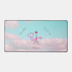 Paris, Eiffel Bonjour Französisch Modernes Kissen Schreibtischunterlage